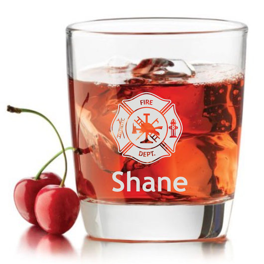 Fireman Rocks Glass