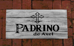 Rustic Wood Pallet Sign Padrino Cross