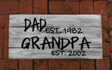 Rustic Wood Pallet Sign Dad Est