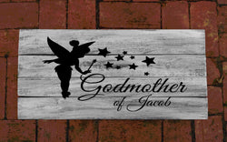 Rustic Wood Pallet Sign Godmother Fairy Design