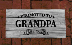 Rustic Wood Pallet Sign Promoted To Grandpa