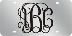 Vine Monogram Mirrored Acrylic License Plate