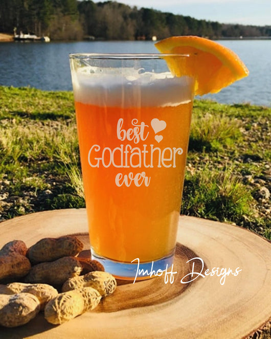 Godfather Gift | Pint Glass | Best Godfather Ever