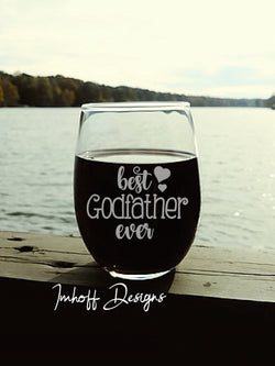 Godfather Gift | Wine Glass | Best Godfather ever