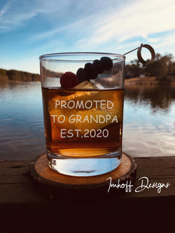 Promoted to Grandpa | Rocks Glass