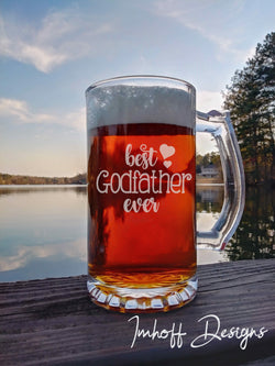 Godfather Gift | 16oz Beer Mug | Best Godfather Ever