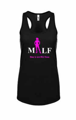 MILF. Moms In Love With Fitness, Racerback Tank, Workout Shirt