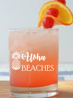 Aloha Beaches Cocktail Glass