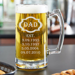 Dad Established Beer Glass