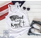 Stand for the flag Kneel at the cross t-shirt Stand for the flag t-shirt Kneel at the cross t-shirt I stand for the flag t-shirt