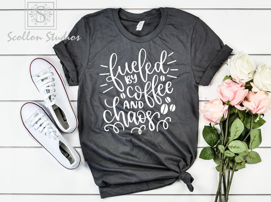 Fueled By Coffee and Chaos T-shirt