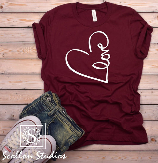Love Heart Valentines Shirt