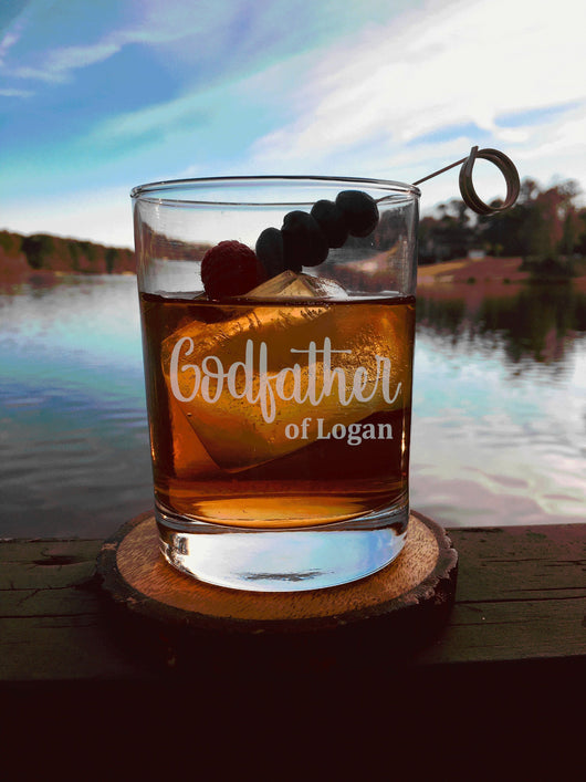 Personalized Godfather Gift | Rocks Glass | Godfather Script