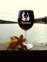 Panda wine glass