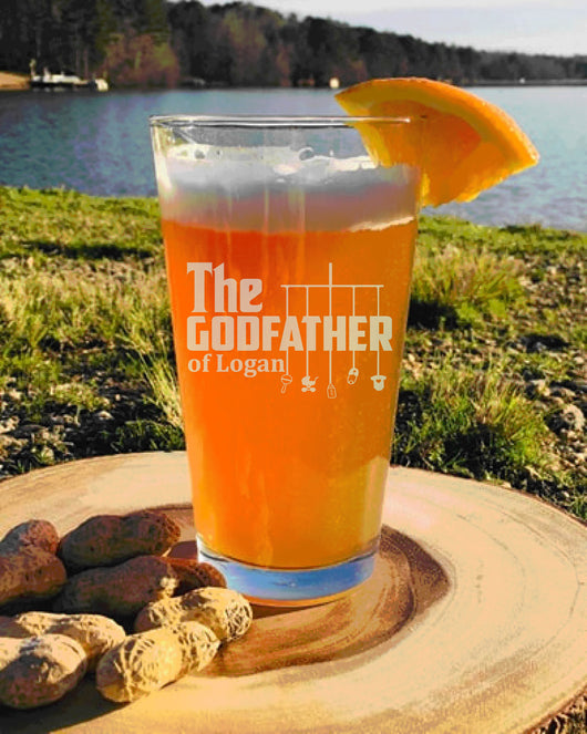 Personalized Godfather Gift  | Pint Glass | Godfather Mobile