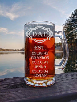 Dad Established Dates Beer Mug